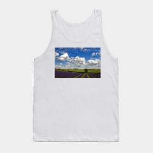 Lavender Field Purple Flowers Cotswolds England Tank Top